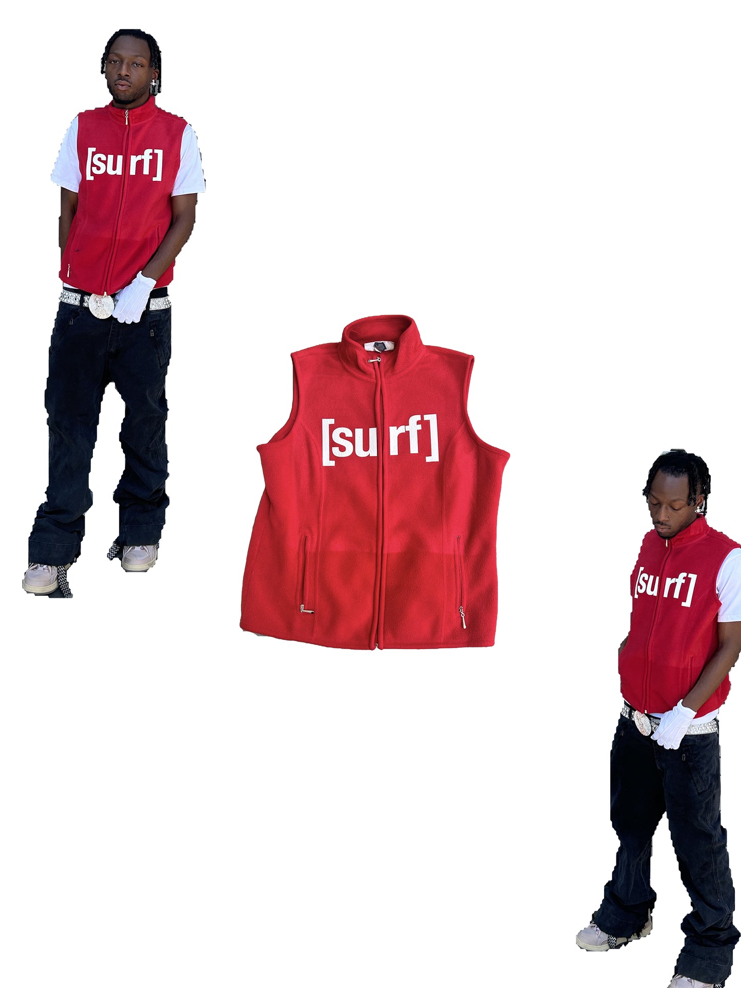 [Surf] RED PUFFER VEST